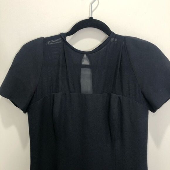 Vintage En Francais Black Midi Dress Size 10 - Picture 2 of 6